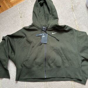 Nike Dark Green Zip-Up Hoodie